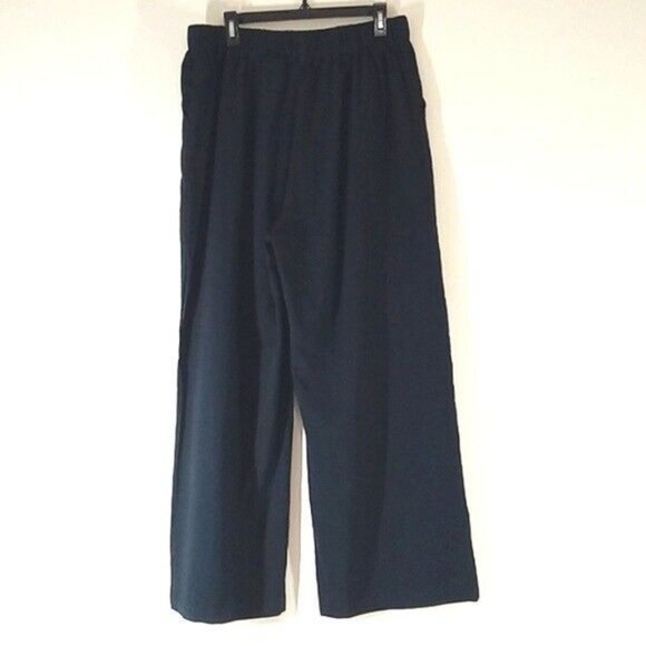 HALARA Pants Women BLACK New Slacks SMALL TALL WIDE LEGS Casual Minimalist - Picture 3 of 4